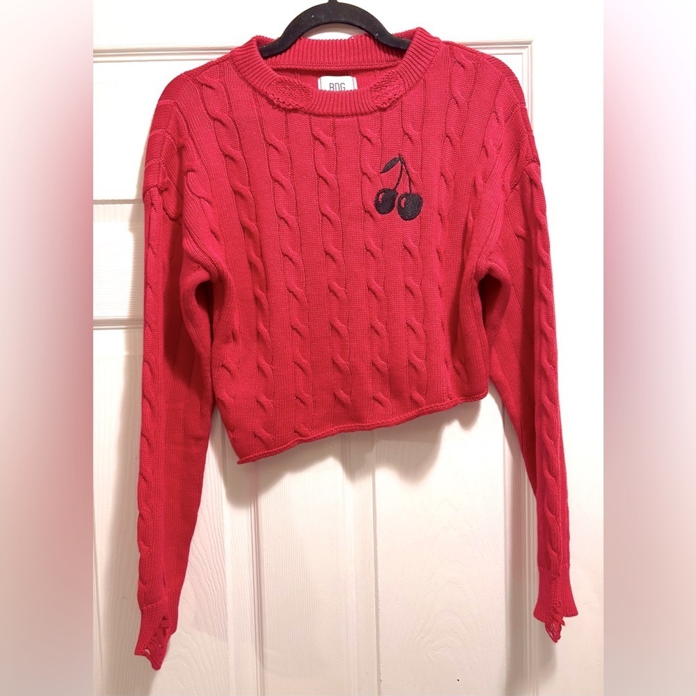 BDG Urban Outfitters Emmett Cable Knit Asymmetric Pullover Sweater Size Medium - Picture 5 of 12